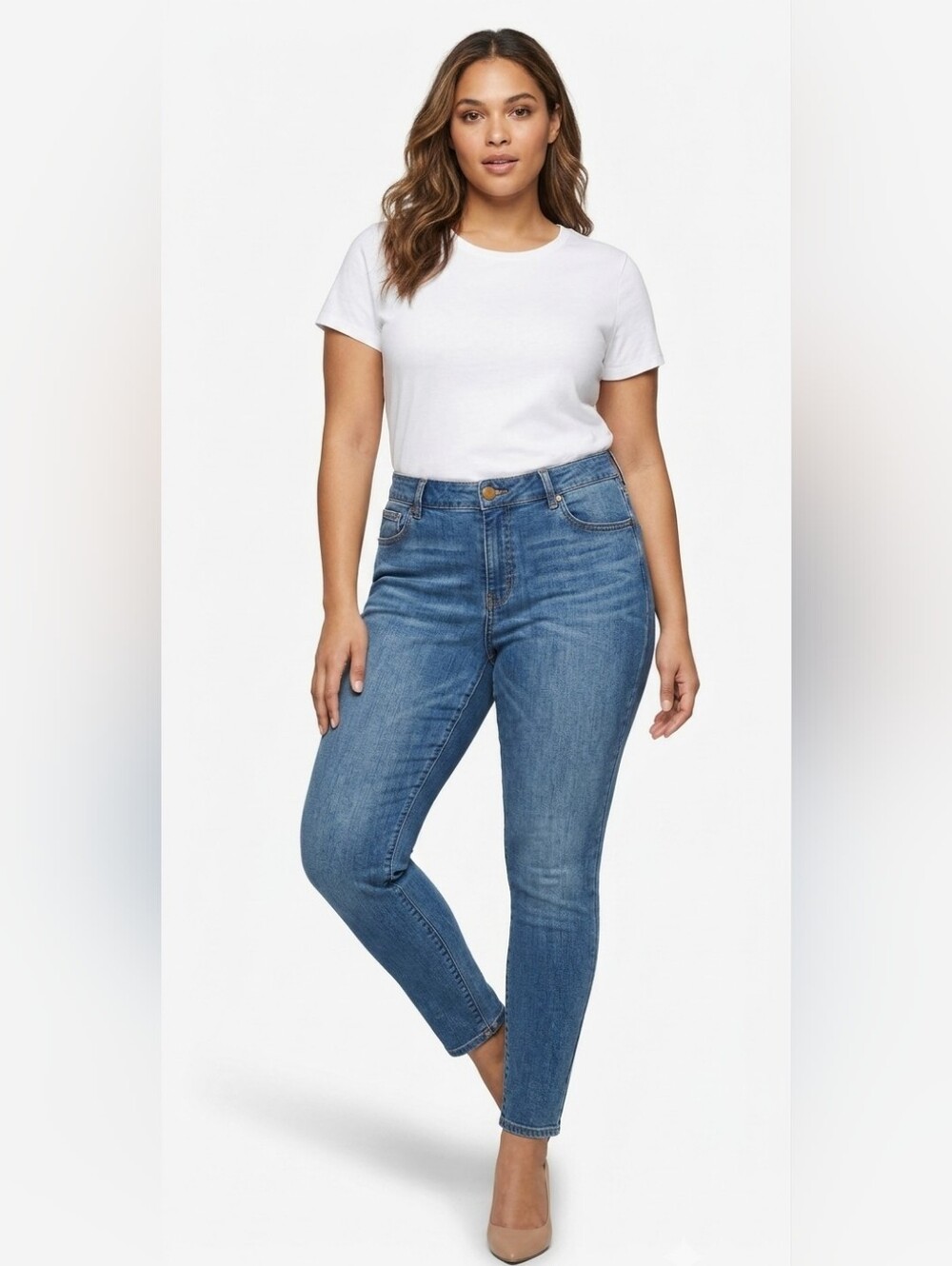 CAbi Women's Skinny Jeans in Classic Blue Wash